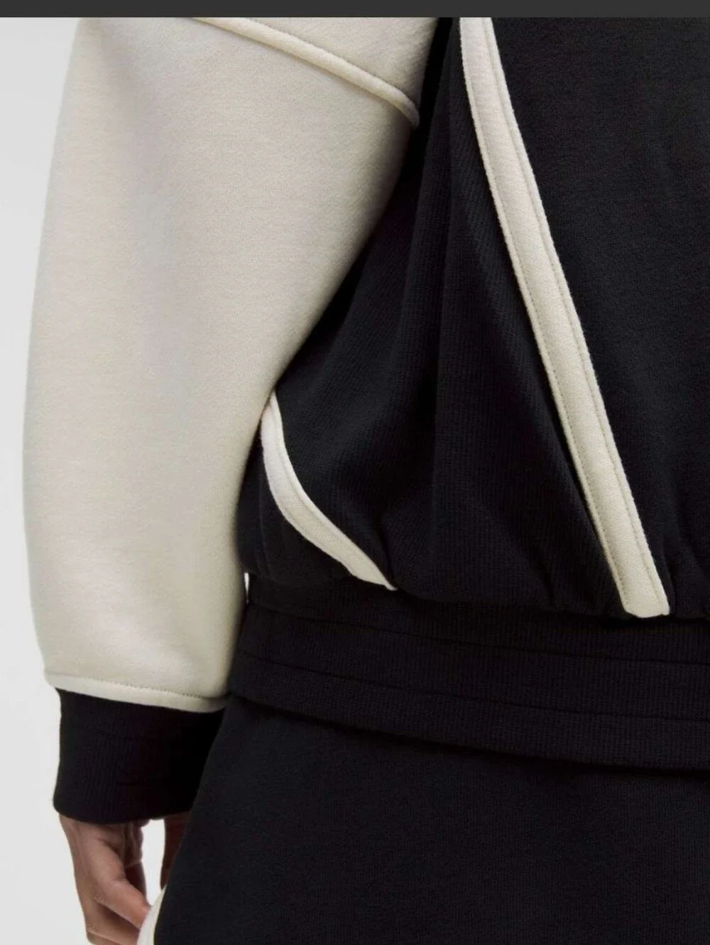 lululemon athletica Oversized Collegiate Black & Cream Varsity Jacket